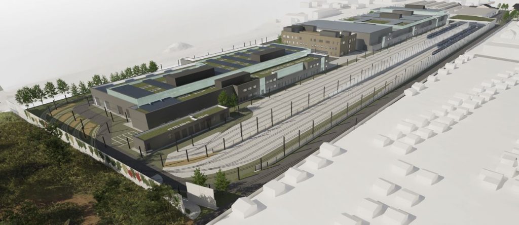 Visualisierung des Betriebshofs an der Ständlerstraße